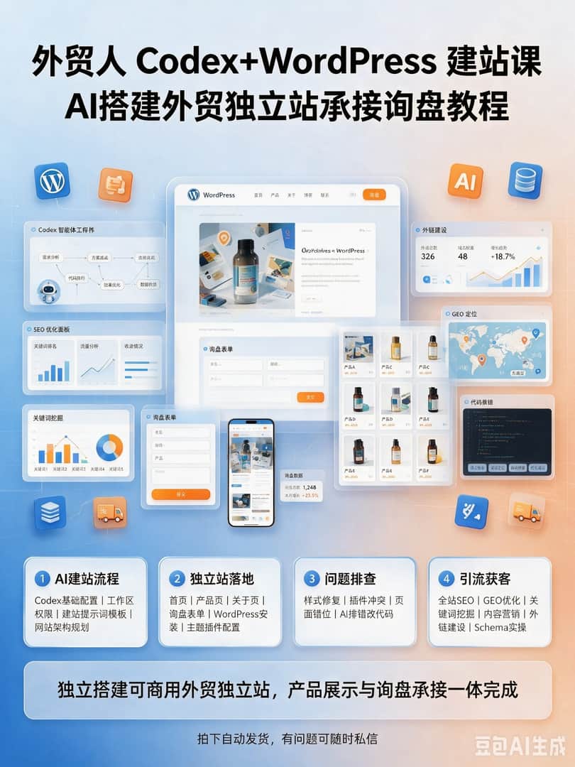 Codex+WordPress外贸建站课