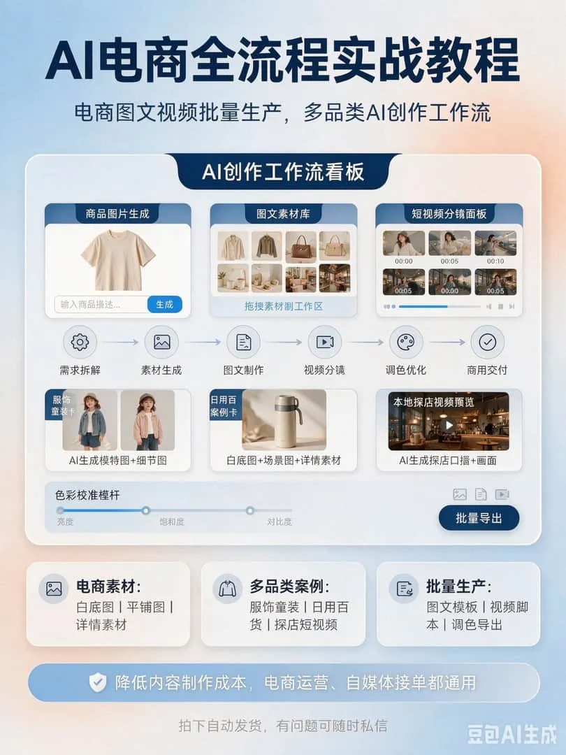 AI电商内容批量制作教程-木木暖资源站