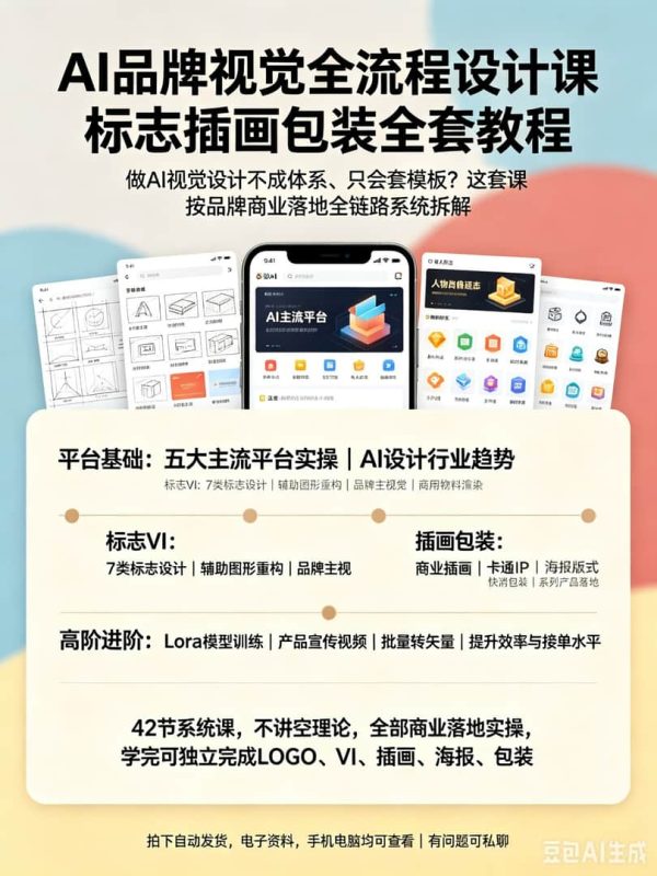 AI品牌视觉全流程设计课-木木暖资源杂货铺