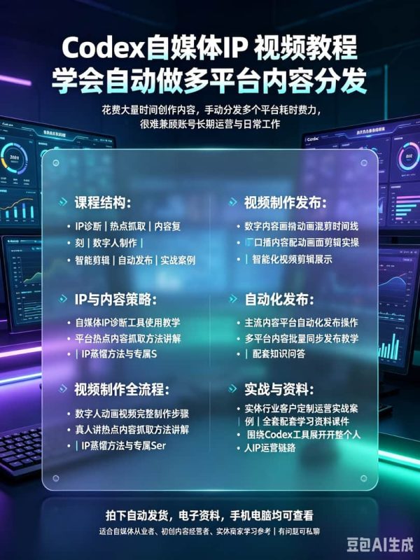 Codex自媒体IP系统课-木木暖资源杂货铺