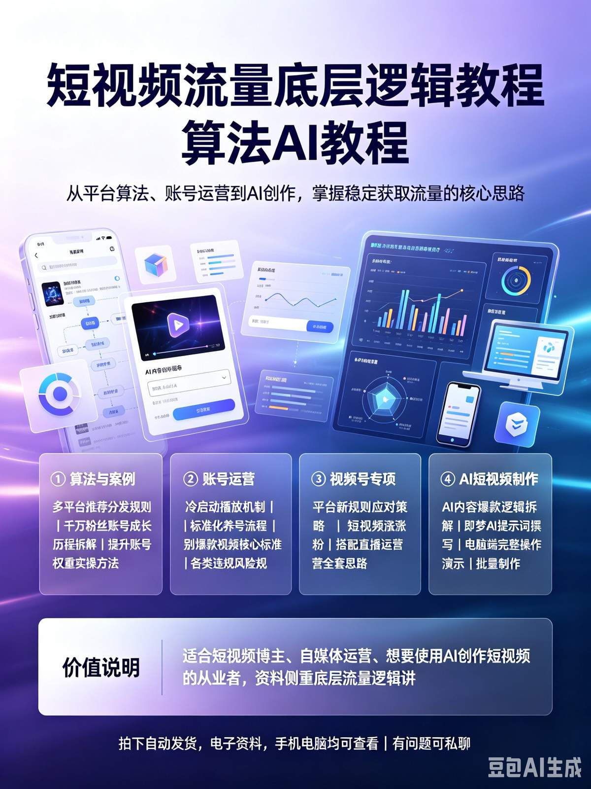 短视频流量底层逻辑教程 算法AI短视频教程 - 详细介绍与使用教程