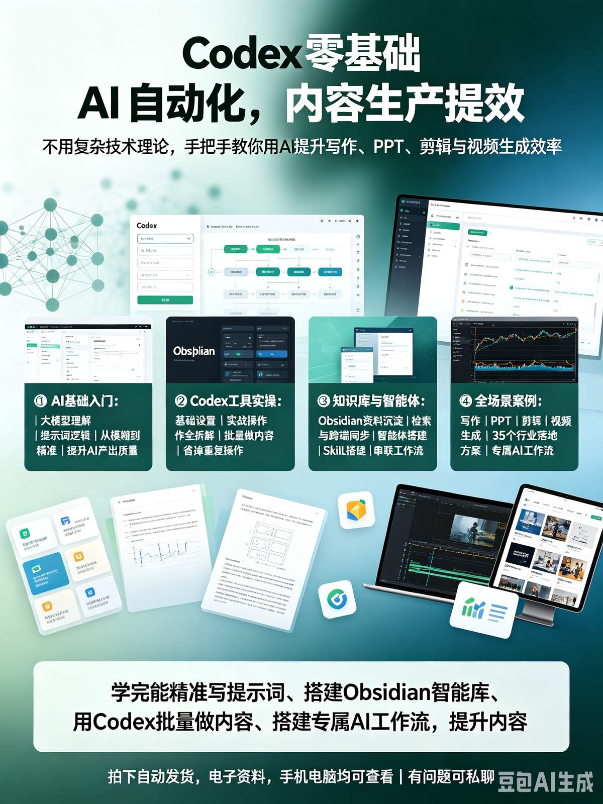 Codex +obsidian零基础 AI 自动化视频教程，-木木暖资源杂货铺