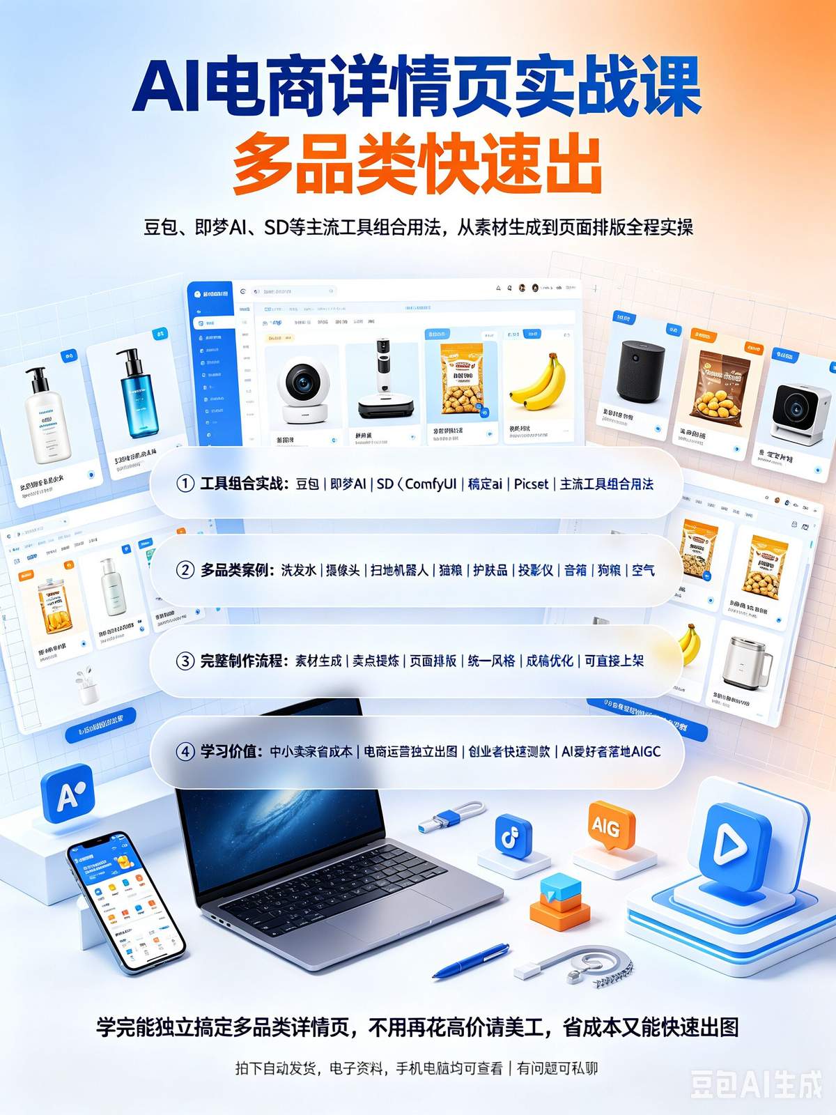 AI 电商详情页快速制作实战课-木木暖资源杂货铺