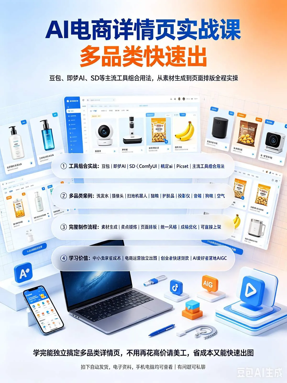 AI 电商详情页快速制作实战课-木木暖资源站