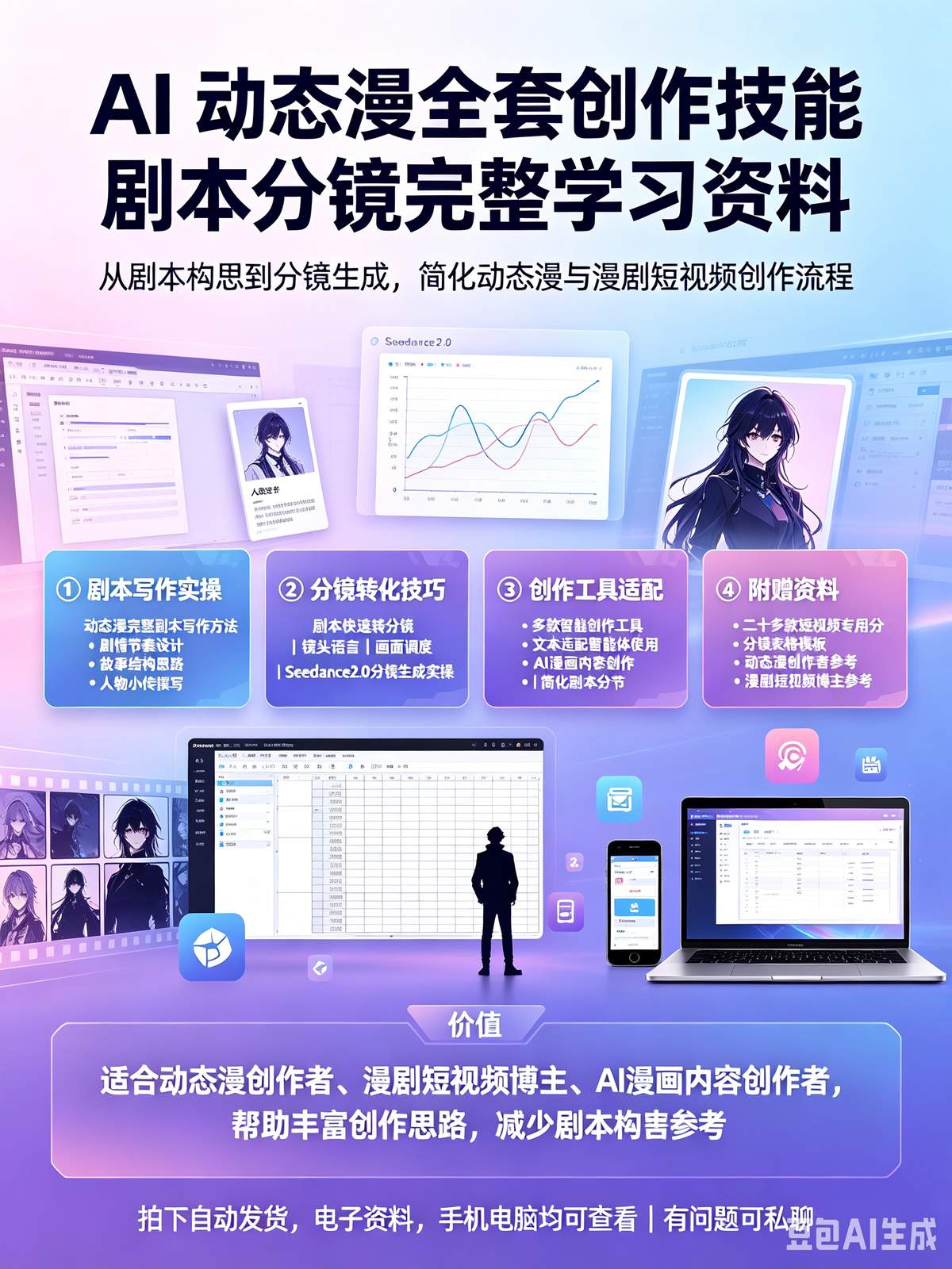 AI 漫剧全套指令文档 人物分镜小说改编参考