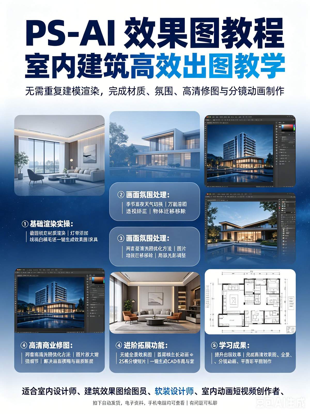 AI建筑室内效果图全套课程 - 详细介绍与使用教程