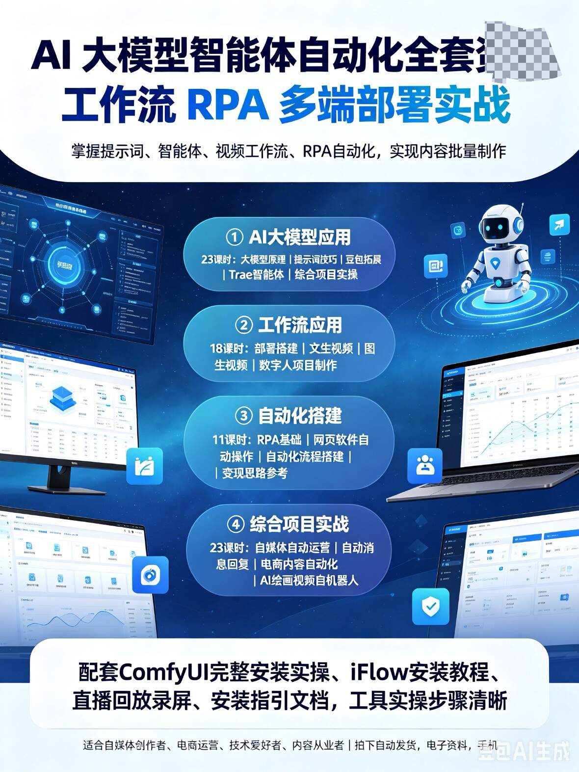 AI智能体+ComfyUI教程 AI自动化工作流RPA全流程 - 详细介绍与使用教程