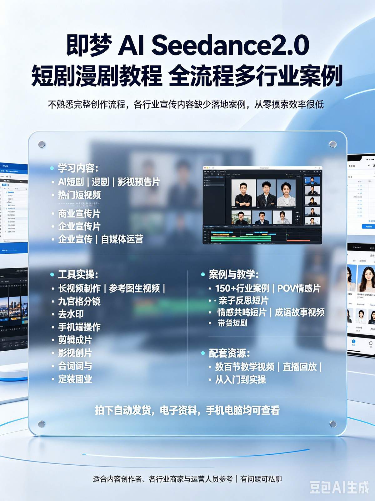 即梦AI Seedance2.0短剧漫剧教程 全流程多行业案