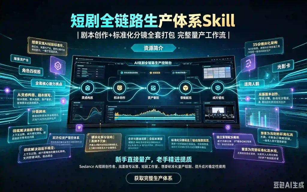 短剧全链路生产体系：剧本创作+标准化分镜+量产工作流全套打包-木木暖资源站