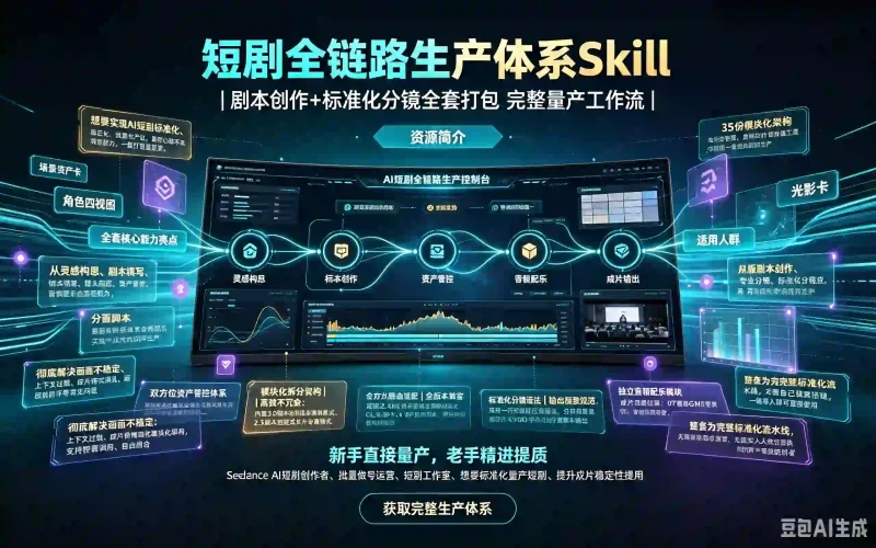短剧全链路生产体系：剧本创作+标准化分镜+量产工作流全套打包-木木暖资源站