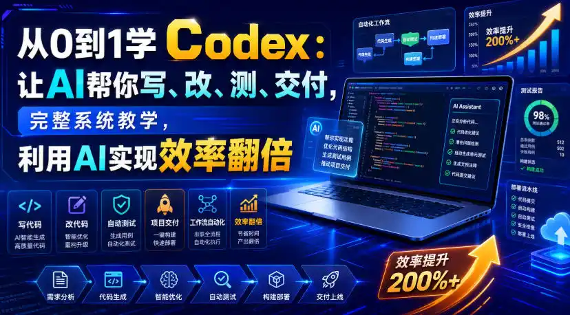 从0到1学Codex：让AI帮你写、改、测、交付，完整系统教学，利用AI实现效率翻倍-木木暖资源杂货铺